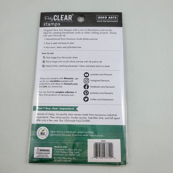 Hero Arts Holiday Borders And Icons Clear Stamp Set CM634 Christmas Winter NIP - Picture 4 of 6